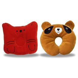 Chinmay Kids Cotton Toons & Characters Baby Pillow Pack of 2 - Red, Brown-image-29