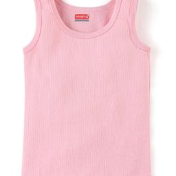 Babyhug Sleeveless Pull Over Solid olour Thermal Vest - Pink-image-69
