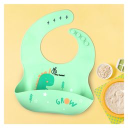 R for Rabbit Safari Silicone Bib with Adjustable Straps - Sea Green-24