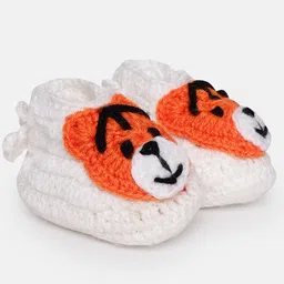 MayRa Knits Hand Knitted Animal Crochet Booties  - White-picture-5