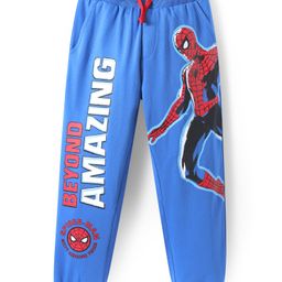 Pine Kids Marvel Terry Knit Full Length Lounge Pant With Spiderman Graphic - Blue-image-68