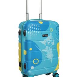 NOVEX Small Cabin Suitcase (55 cm) 4 Wheels - Aqua Cabin Size Unbreakable Polycarbonate Hard Trolley Luggage with 4 Wheels - Yellow & Turquoise-19