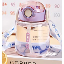 SUN & SHINE | Sipper Water Bottle for School Kids | Boys and Girls with Straw | Leak Proof, BPA Free | 2-5 years | 500 ml bottle | Cute and Durable School Water Bottle (Playful Purple, 500 ml)-picture-36