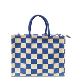 earthbags Checked Printed Structured Handheld Bag-1