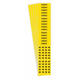 BRADY Vinyl Pipe Marker Hydrogen Yellow and Black 2-1/4 x 2-3/4 x 0.004 inch, 781XH0 (Pack of 5)-image-93