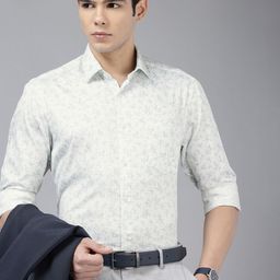 Arrow Manhattan Slim Fit Abstract Printed Pure Cotton Formal Shirt-image-73