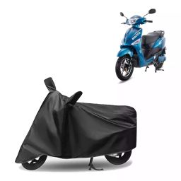Auto Pearl Polyester Two Wheeler Cover for Hero Electric Electric Optima (Grey)-image-0