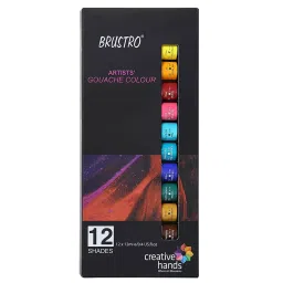 BRUSTRO 12 ml Gouache Colour Assorted Ink Color, (Pack of 24) image 1