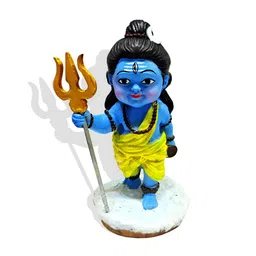 Adhvik Blue & Yellow Lord Krishna Religious Idol Showpiece-22