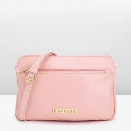 Caprese Pink Solid Sling Bag-10