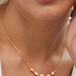 MINUTIAE Contemporary Style Gold-Plated Minimal Necklace image 1