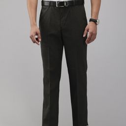 Park Avenue Men Textured Formal Trousers-image-49