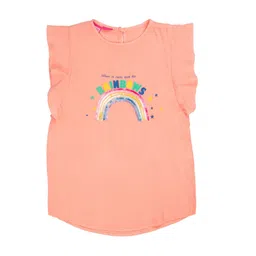 UNDER FOURTEEN ONLY Girls Pink Regular Top-picture-39
