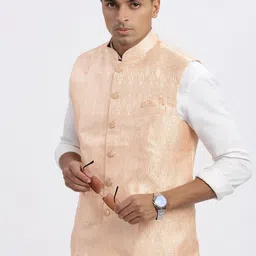 SHOWOFF Men Printed Nehru Jackets-picture-17