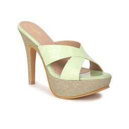 VALIOSAA Textured Open Back Slim Heels-48
