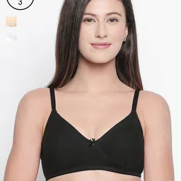 Bodycare Pack of 3 Multicoloured Solid Non-Wired Non Padded Everyday Bra E6577BSW-27