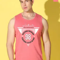 WOOSTRO Pack Of 2 Printed Combed Cotton Gym Vests VWS26(98 PEACH)(MORE PEACH)-image-70