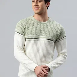 Pierre Carlo Men Colourblocked Pullover-image-91