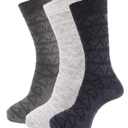 Dollar Socks Pack of 3 Assorted Patterned Cotton Above Ankle Length Socks-22