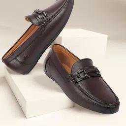 FAUSTO Men Textured Lightweight Loafers-image-82