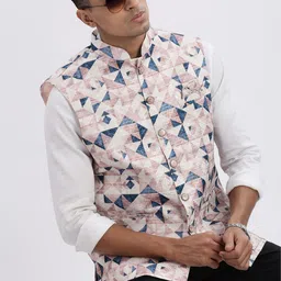 SHOWOFF Men Printed Nehru Jackets-image-34