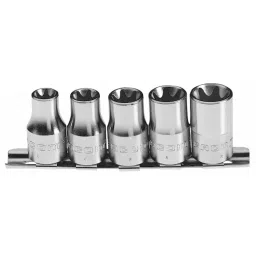 FACOM 6.35 mm (1/4 inch) Female Torx Socket Set E4-E10, RTX.40 (Set of 6)-27