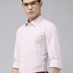 Arrow Pure Cotton Slim Fit Checked Formal Shirt-picture-19