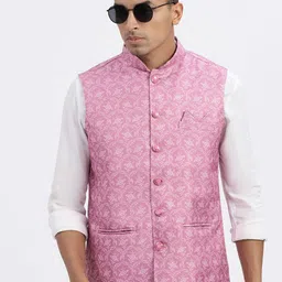 SHOWOFF Men Floral Printed Nehru Jackets-picture-58