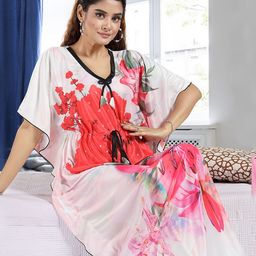 Gutthi Women Printed Maxi Kaftan Nightdress-image-47