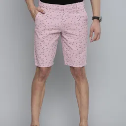 The Indian Garage Co Men Purple Cotton Printed Slim Fit Regular Shorts-picture-12
