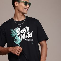 WROGN Graphic Printed Drop-Shoulder Sleeves Pure Cotton Oversized T-shirt-picture-18