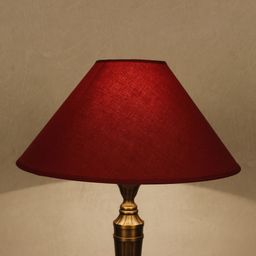 THE LIGHT STORE Maroon Solid Contemporary Table Top Lamp Shade-19