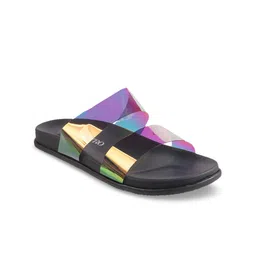 Metro Women Multicoloured Printed Open Toe Flats-49