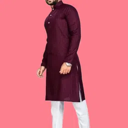 ANUJ FASHION Men Solid A-Line Kurtas-picture-45