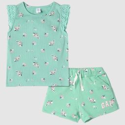 GAP Girls Mid-Rise Floral Printed Pure Cotton Shorts-picture-32