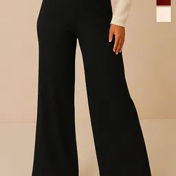 Fabflee Women Pack of 3 Mid-Rise Parallel Trousers-picture-12