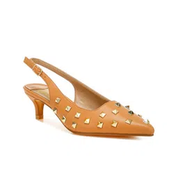 London Rag Leather Kitten Pumps-15
