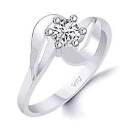 Vighnaharta Rhodium-Plated Solitaire CZ-Stone Studded Finger Ring-image-39