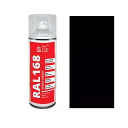 One sixty eight Spray Paint Gloss Finish 400 ml HR Black, RAL 168 - HR Black-image-54