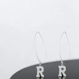 Goldnera 9.25 Sterling Silver Alphabet Shape Drop Earrings-image-74