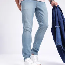glitchez Men Slim Fit Heavy Fade Stretchable Jeans-picture-28
