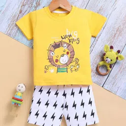 Toonyport Boys Printed Pure Cotton T-shirt with Shorts-image-85