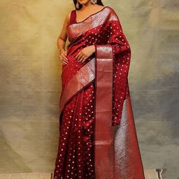 BROYAAR SHOP Woven Design Zari Art Silk Saree-image-43