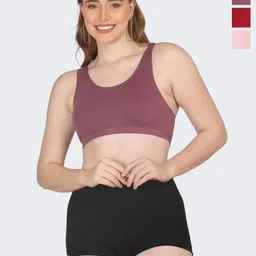 POOJA RAGENEE Pack of 3 Full Coverage Skin Breathable Workout Bra with All Day Comfort-picture-12