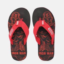 toothless Boys Black & Red Avengers Printed Rubber Thong Flip-Flops-image-81