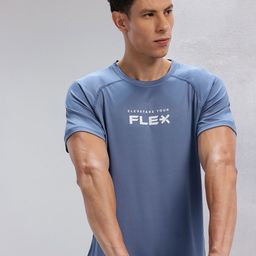 HRX by Hrithik Roshan Typography Print Raglan Sleeves Rapid-Dry Training T-shirt-picture-10