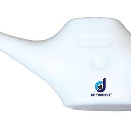 Jal Neti Pot Plastic Shiny White Color 200ml For Nasal Wash & Sinus [Economy - Light Weight Jala Neti Pot] image 1