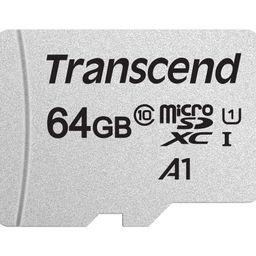 Transcend USD300S A1 64GB UHS-I U1 Class 10 Micro SD Memory Card up to 100/20 MB/s (TS64GUSD300S) image 1
