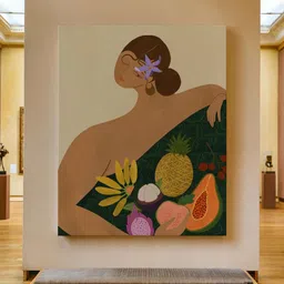 ASIAN MONK Beige & Multicoloured Wood Floral And Botanical Wall Art-picture-17