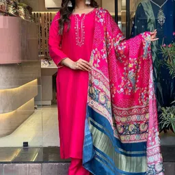 Moda Rapido Floral Yoke Design Straight Kurta With Trousers And Dupatta-picture-37